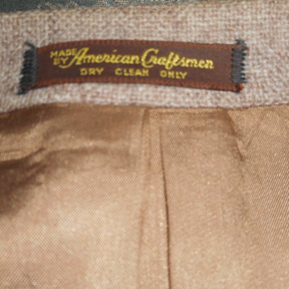 Western Sports Coat Elbow Patches Brown Tweed Sz L - Picture 4 of 7